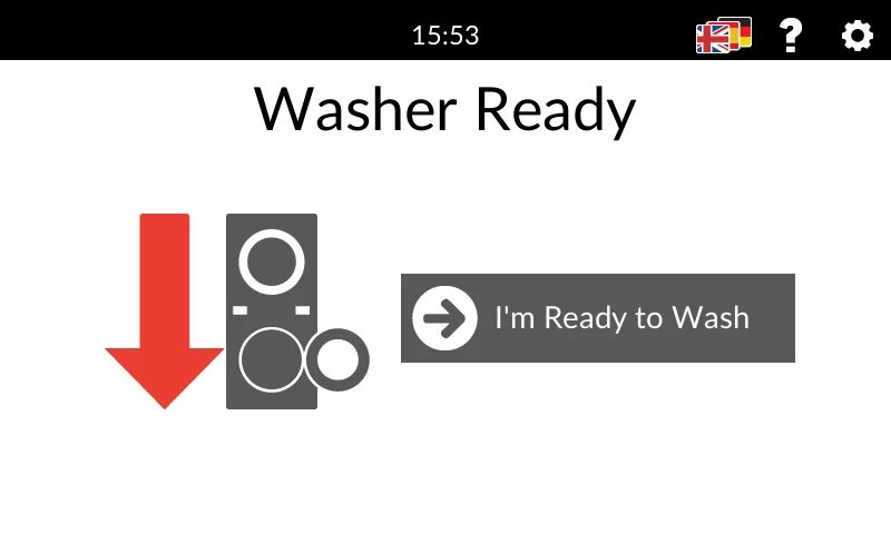UniMac UST OPL Touch washer-extractor control — official UniMac close-up