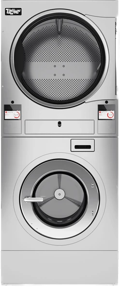 UniMac UST stacked washer-extractor and tumble dryer — official UniMac chassis photo used for both UST30 and UST50